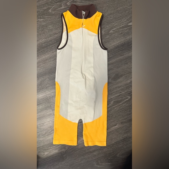 Zara orange colorblock workout onesie romper - Picture 3 of 6
